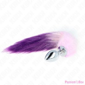   KINK - ANAL PLUG SIZE L 10 X 4 CM WITH SYNTHETIC TAIL 40 CM PURPLE