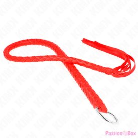 KINK - SNAKE WHIP WITH RED HAND RING 65 CM