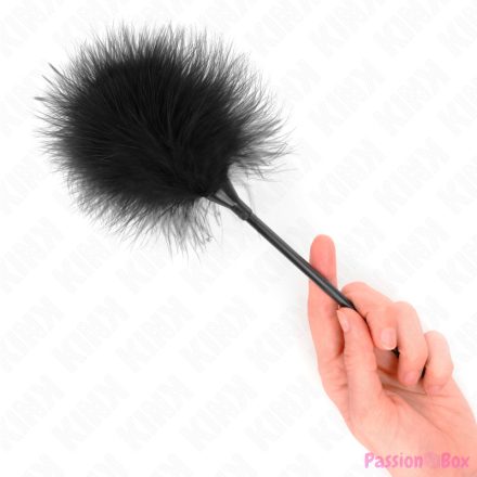 KINK - BLACK TICKLE FEATHERS USED FOR THE BONDAGE KIT 27 CM