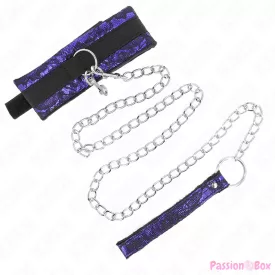   KINK - SHORT VELVET LACE NECKLACE WITH BELT 105 CM WITH NYLON TRIM 44 X 5.5 CM