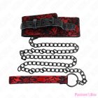 KINK - LACE NECKLACE WITH BELT WITH REAL LEATHER BELT 105 CM / 44 X 5.5 CM