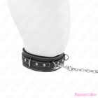 KINK - PVC LEATHER NECKLACE WITH BELT 105 CM RHINESTONE RIVET 41.5 X 4 CM