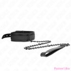 KINK - NEOPRENE BONDAGE COLLAR MODEL 1 WITH BELT 78 CM ADJUSTABLE 37.5 X 49.5 CM