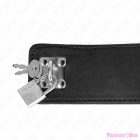 KINK - NECKLACE WITH BELT 65 CM WITH WIDE BLACK STRAP ADJUSTABLE 33.5-41 CM X 5 CM