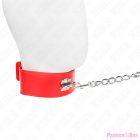 KINK - NECKLACE WITH BELT 65 CM WITH WIDE RED STRAP ADJUSTABLE 33.5-41 CM X 5 CM
