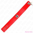 KINK - NECKLACE WITH BELT 65 CM WITH WIDE RED STRAP ADJUSTABLE 33.5-41 CM X 5 CM