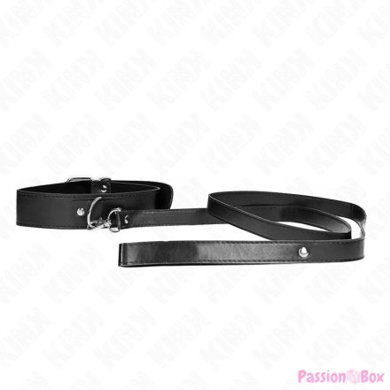 KINK - NECKLACE WITH BELT 116 CM BLACK STRAP ADJUSTABLE 32-50 CM X 8 CM