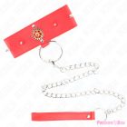 KINK - RED DIAMOND NECKLACE WITH BELT 65 CM AJDUSTABLE 35-51 CM X 7 CM
