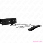 KINK - NECKLACE 65 CM WITH LEASH WITH SILVER STUDS MODEL 2 ADJUSTABLE 36-43 CM X 5 CM