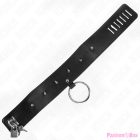 KINK - NECKLACE 65 CM WITH LEASH WITH SILVER STUDS MODEL 2 ADJUSTABLE 36-43 CM X 5 CM