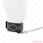 KINK - NECKLACE 65 CM WITH LEASH WITH SILVER STUDS MODEL 3 ADJUSTABLE 36-43 CM X 5 CM