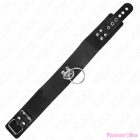 KINK - STUDDED LEASH 116 CM COLLAR WITH LEATHERETTE STRAP 50 X 5 CM