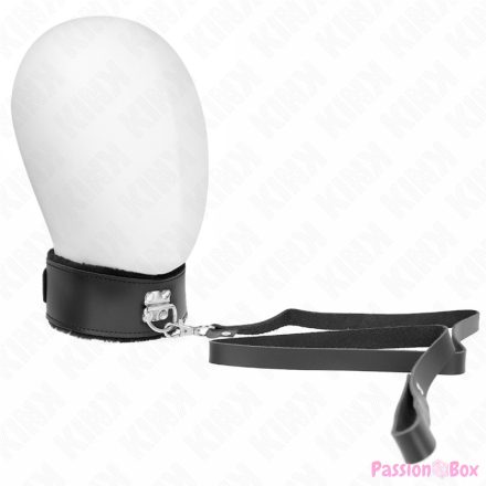 KINK - NECKLACE WITH BELT 116 CM WITH BLACK LEATHER STRAP ADJUSTABLE 40-48 CM X 6 CM