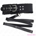 KINK - NECKLACE WITH BELT 116 CM WITH BLACK LEATHER STRAP ADJUSTABLE 40-48 CM X 6 CM