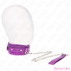 KINK - COLLAR WITH LEASH 65 CM WITH RESTRICTIONS PURPLE 36-42 CM X 5.5 CM