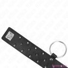 KINK - NECKLACE WITH LEASH 65 CM WITH SILVER STUDS MODEL 5 ADJUSTABLE 36-43 CM X 5 CM