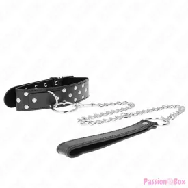   KINK - RING RIVET STRAP NECKLACE WITH BELT 65 CM BLACK ADJUSTABLE 36-50 CM X 3.8 CM