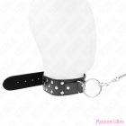 KINK - RING RIVET STRAP NECKLACE WITH BELT 65 CM BLACK ADJUSTABLE 36-50 CM X 3.8 CM