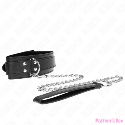 KINK - NECKLACE WITH STRAP 65 CM SILVER BUCKLES ADJUSTABLE 33-46 CM X 5.5 CM
