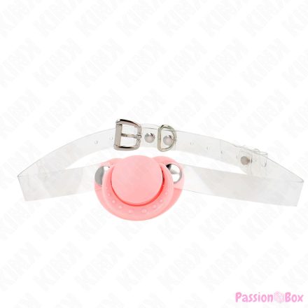 KINK - PINK PACIFIER SHAPED GAG 5.5 x 4 CM ADJUSTABLE 43-60 CM
