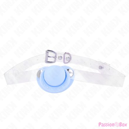 KINK - LIGHT BLUE PACIFIER SHAPED GAG 5.5 x 4 CM ADJUSTABLE 43-60 CM