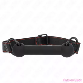   KINK - BONE GAG WITH LEATHERETTE STRAP BLACK ADJUSTABLE 41-57 CM