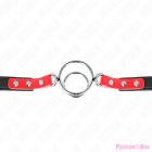 KINK - GAG WITH MULTIPLE O-RINGS 4 / 4.8 CM RED 38 X 56 CM