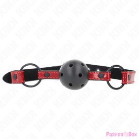   KINK - SHINY LEATHERETTE BALL 4.5 CM GAG 63.5 X 2 CM ADJUSTABLE 41 X 59 CM