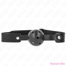 KINK - BLACK BREATHABLE BALL 4.5 CM GAG 65 x 2.5 CM