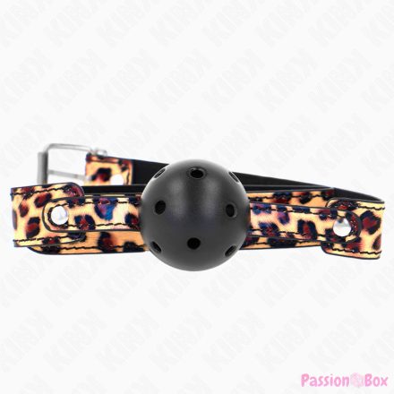 KINK - LEOPARD BREATHABLE BALL 4.5 CM GAG 65 x 2.5 CM