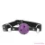 KINK - BREATHABLE BALL 4 CM GAG WITH DOUBLE RIVET PURPLE 62.5 x 2.5 CM ADJUSTABLE 42-58 CM