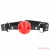 KINK - BREATHABLE BALL 4 CM GAG WITH DOUBLE RIVET LEATHER 62.5 x 2.5 CM ADJUSTABLE 42-58 CM