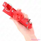KINK - BREATHABLE BALL 4 CM GAG WITH DOUBLE RIVET MODEL 1 RED 62.5 x 2.5 CM ADJUSTABLE 42-58 CM