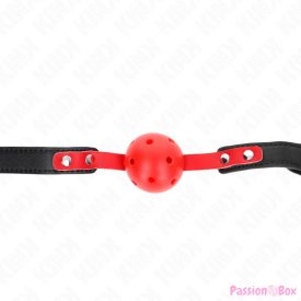   KINK - RED HOLLOW HARD BALL 4 CM GAG BLACK STRAP 60 x 2 CM ADJUSTABLE 37-52 CM