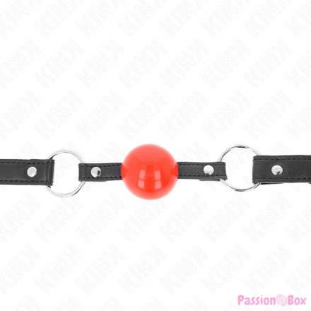 KINK - BALL 4 CM GAG WITH LOCK RED BALL BLACK STRAP 60 x 2 CM