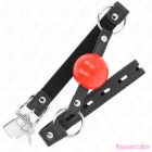 KINK - BALL 4 CM GAG WITH LOCK RED BALL BLACK STRAP 60 x 2 CM
