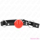 KINK - BALL 4 CM GAG WITH LOCK RED BALL BLACK STRAP 60 x 2 CM