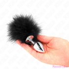 KINK - STAINLESS STEEL ANAL PLUG 11 x 7 CM WITH FEATHER 11 CM