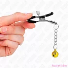 KINK - GOLD JINGLE BELL PENDANT NIPPLE CLAMPS 6 CM
