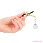 KINK - GLASS BEAD NIPPLE CLAMPS GOLD 6 CM