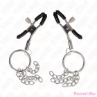 KINK - O RING NIPPLE CLAMP AND LITTLE CHAIN SILVER 6 CM