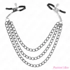 KINK - NIPPLE CLAMPS WITH 3 CHAINS BLACK 20/23/28 CM