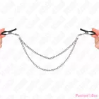 KINK - NIPPLE CLAMPS WITH 2 THICK CHAINS SILVER 20/23 CM