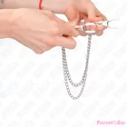 KINK - NIPPLE CLAMPS WITH 2 THIN CHAINS SILVER 20/23 CM