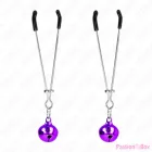 KINK - THIN BELL NIPPLE CLAMPS PURPLE 7 CM