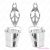 KINK - JAPANESE CLOVER NIPPLE CLAMPS WITH BUCKETS SILVER