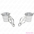 KINK - JAPANESE CLOVER NIPPLE CLAMPS WITH BUCKETS SILVER