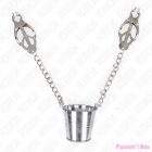 KINK - NIPPLE CLAMPS WITH A BUCKET SILVER