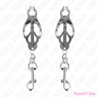 KINK - JAPANESE CLOVER NIPPLE CLAMPS WITH HOOKS SILVER