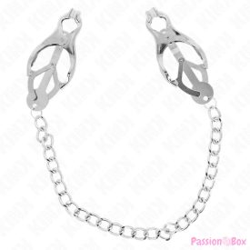 KINK - JAPANESE CLOVER NIPPLE CLAMPS WITH CHAIN SILVER 30 CM